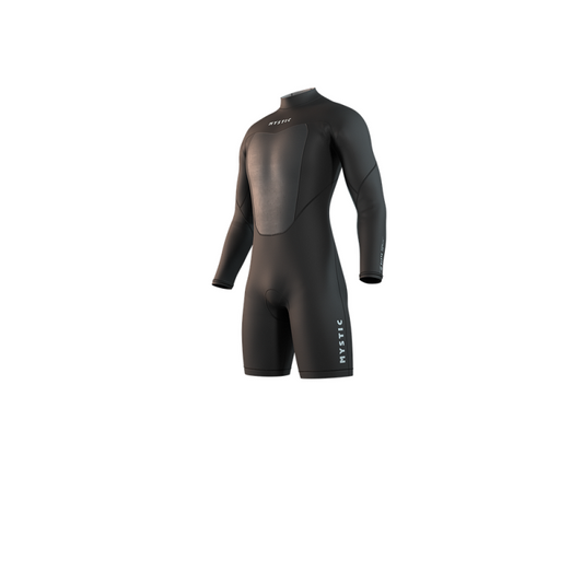 Mystic Brand Longarm Shorty 3/2mm Bzip Flatlock Wetsuit