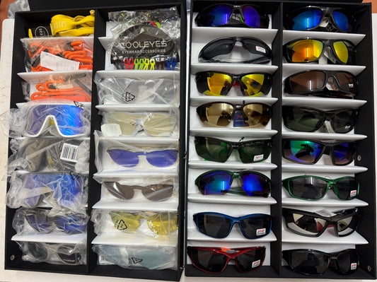 Sunglasses and floater straps from $20