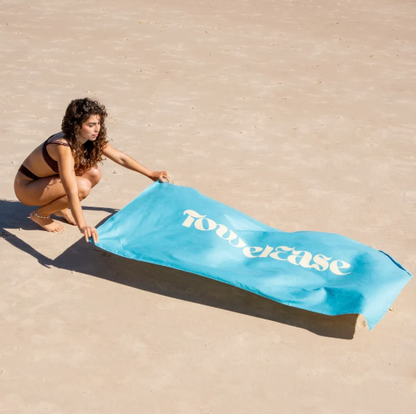 TowelEase Beach Towel Ultrasoft with Magnets, Pockets & Sand-free!