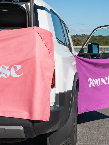TowelEase Beach Towel Ultrasoft with Magnets, Pockets & Sand-free!